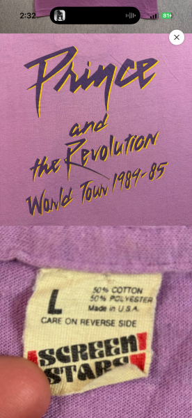 1984 Prince and the Revolution shirt
