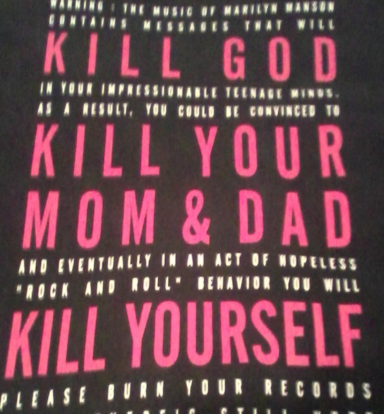 Marilyn Manson 1994 "Kill God" shirt