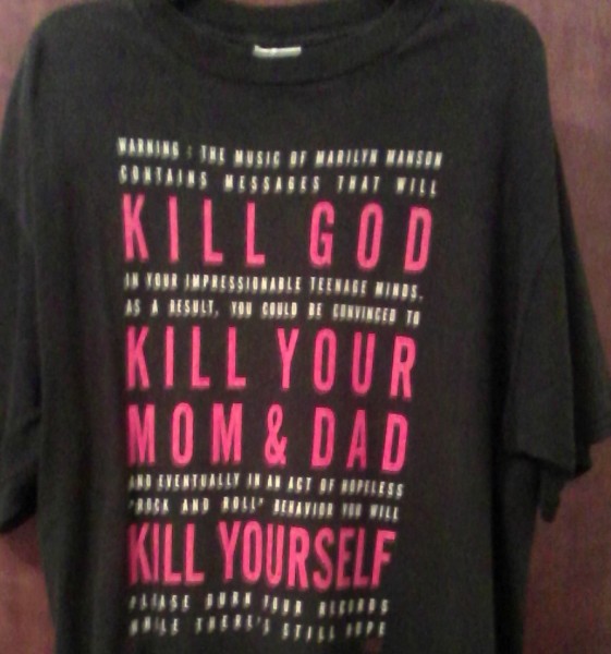 Marilyn Manson 1994 "Kill God" shirt
