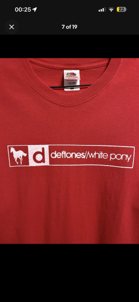 Deftones White Pony Tee on Fruit of the Loom Blank