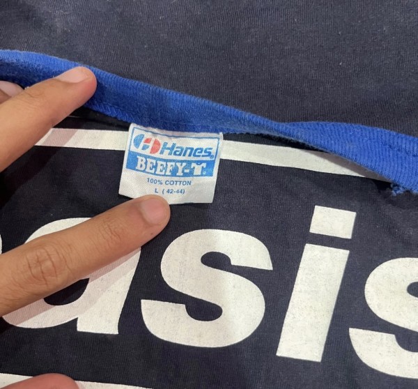 oasis hanes tag