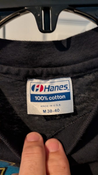 Vintage Kiss 1985 Tour Hanes tag