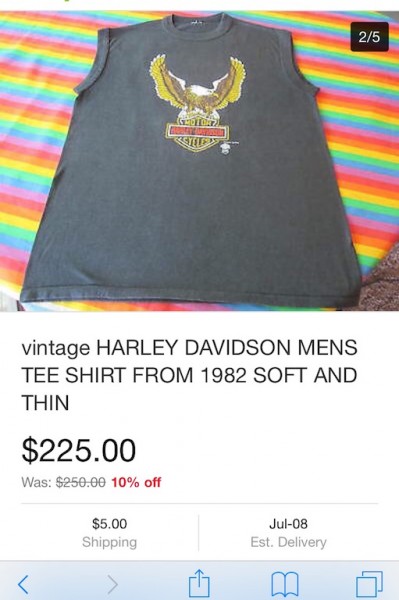 Vintage Harley Davidson Eagle Logo Tee