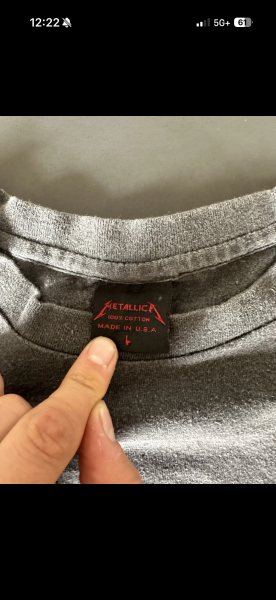 ‘91 Metallica Sandman shirt