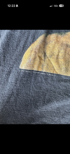 ‘91 Metallica Sandman shirt