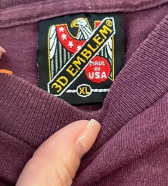 2 3D emblem tees I got from the flea market