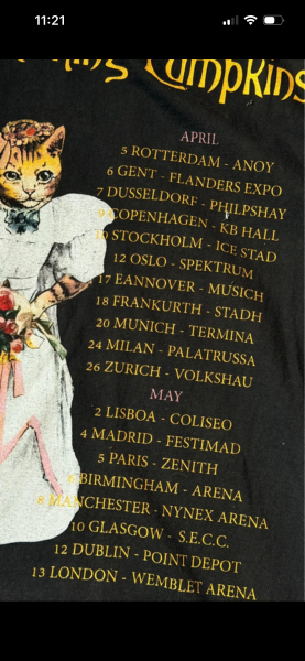 1996 Smashing Pumpkins European Tour