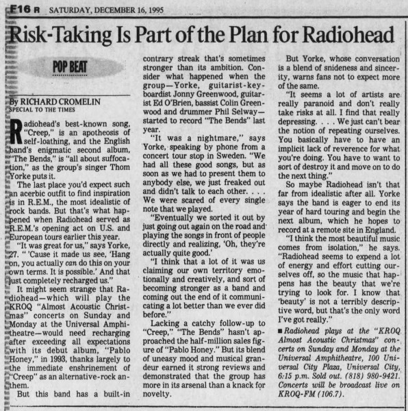 radiohead kroc concerts