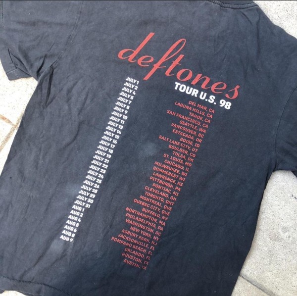 Deftones 1998 Concert Tour boot tee