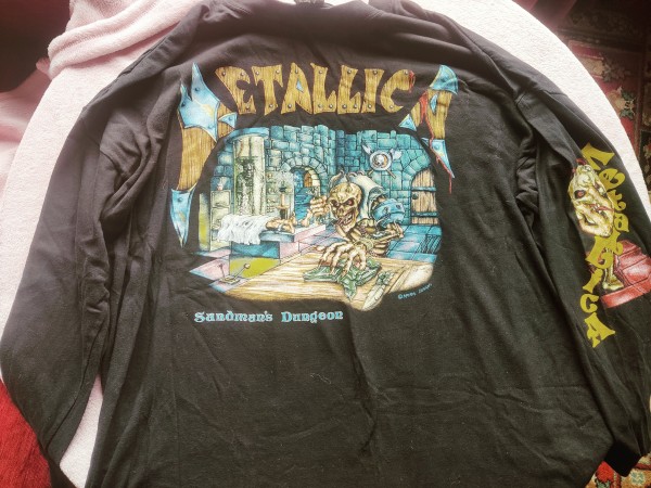 Metallica Sandman's Dungeon black long-sleeved shirt (Spiral designs)