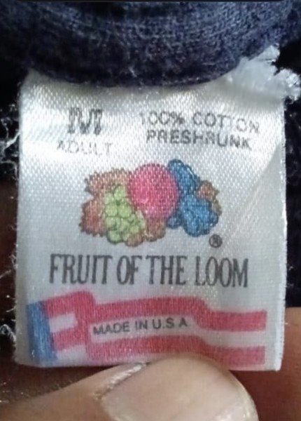 Fruit Of The Loom Tag check.