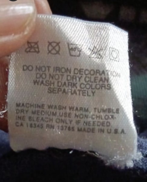 Fruit Of The Loom Tag check.