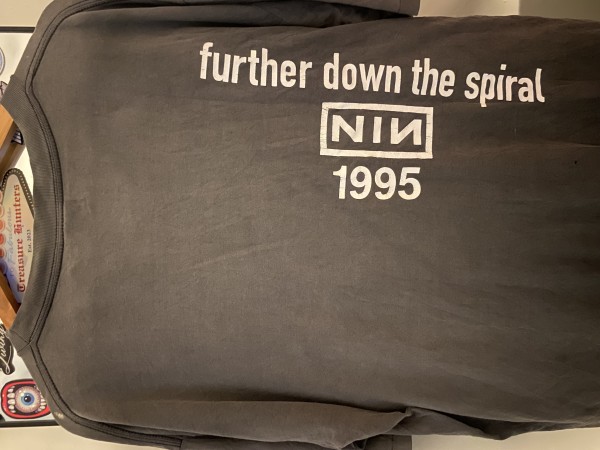 LEGIT CHECK PLEASE "1995 NINE INCH NAILS" FURTHER DOWN THE SPIRAL.