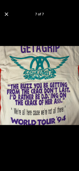 1994 Aerosmith get a grip giant tag