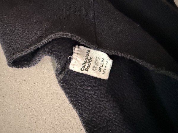WHAT is this 😭 70s? collegiate pacific cropped sweatshirt
