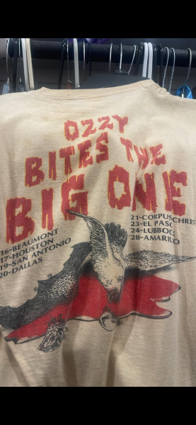 1982 Ozzy Bites the Big One Texas Tour