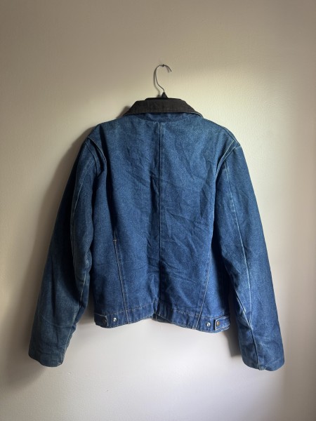 1970s Key Denim Trucker Jacket Corduroy Collar & Pockets