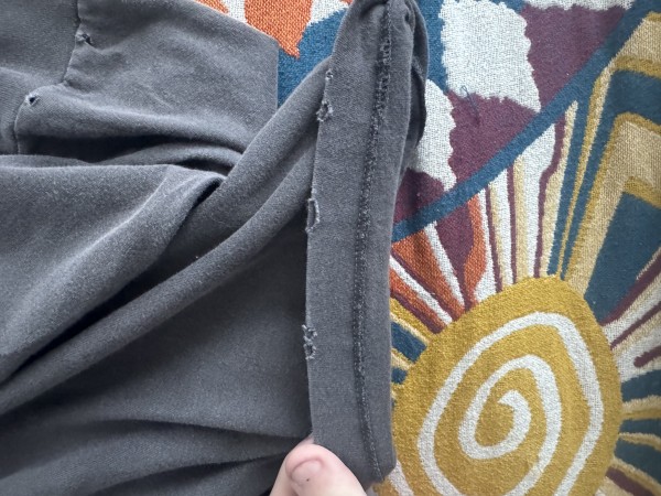Bottom hem construction + distressing