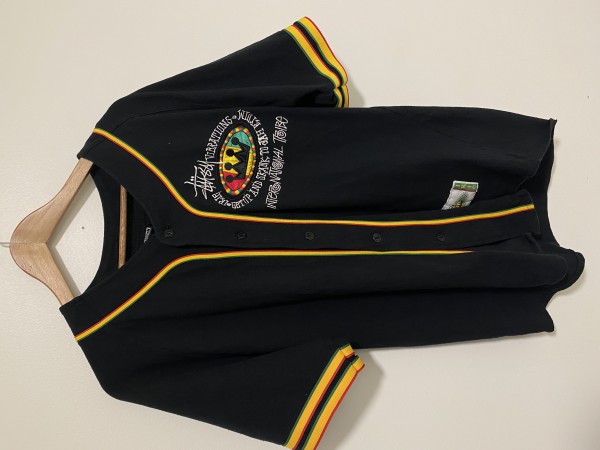 Stussy International tribe/ vibrations rasta baseball jersey