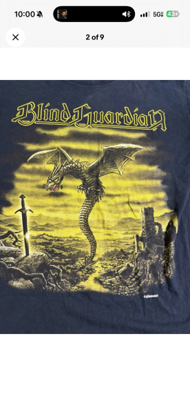 Appraisal: 90s Blind Guardian Andreas Marschall Art Shirt