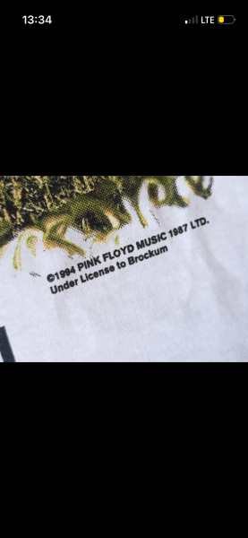 Pink Floyd 1994 Italy Tour Shirt (Screen Stars)