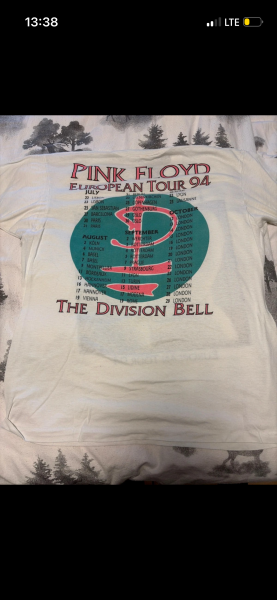 Pink Floyd The Division Bell Tour Shirt 1994