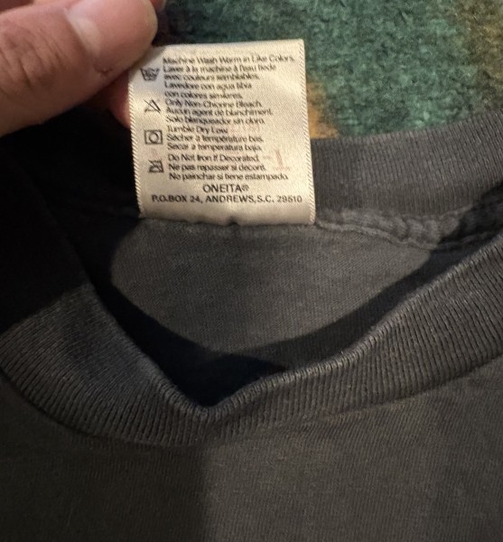 Oneita Pulp Fiction tee fake? "Rare Factory Misprint"