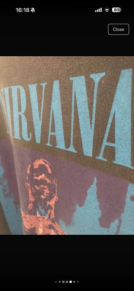 Nirvana Sliver T Shirt Giant Single Stitch 90's Grunge
