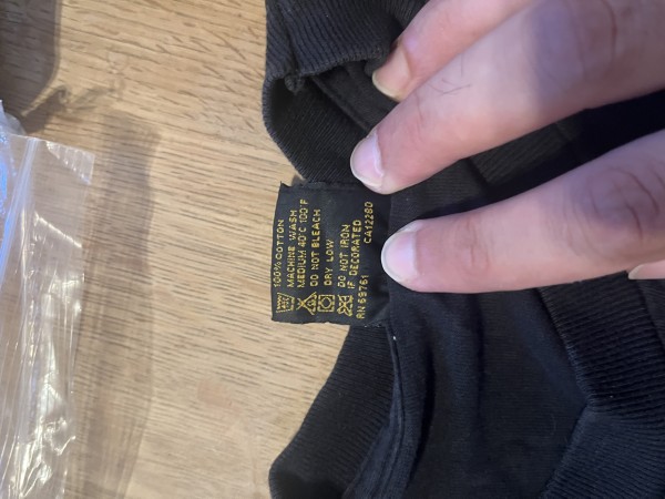 Back label