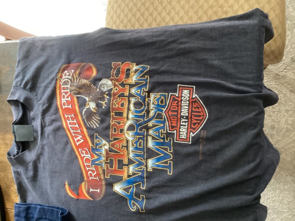 1980,s Harley t shirt 3D Emblem