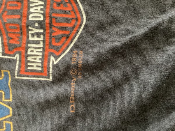 1980,s Harley t shirt 3D Emblem