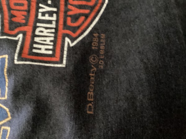 1980,s Harley t shirt 3D Emblem