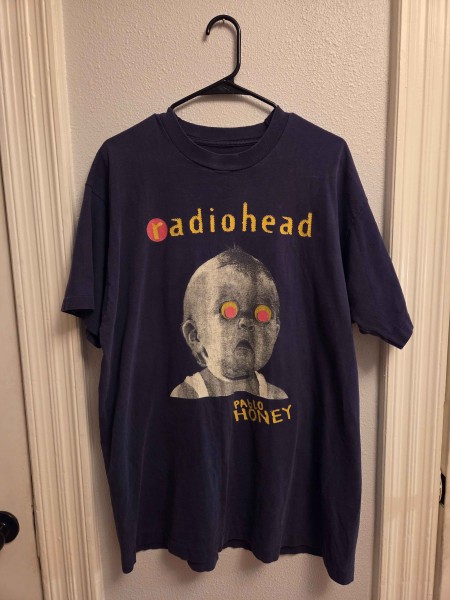 Radiohead Navy Pablo Honey with Unique KROQ Backhit