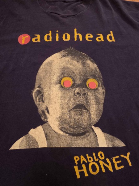 Radiohead Navy Pablo Honey with Unique KROQ Backhit
