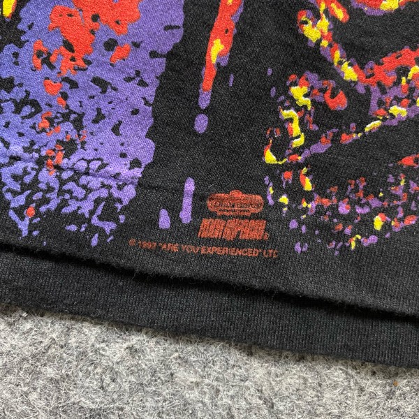 Jimi Hendrix Hanes Ultraweight Tag 1992 AOP Tee
