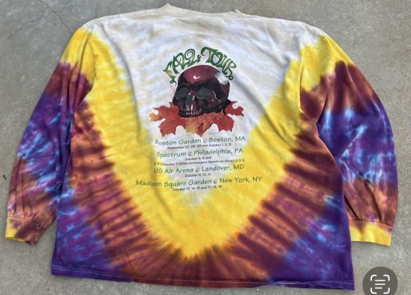 Authentic of this Grateful Dead Tour Shirt Tag