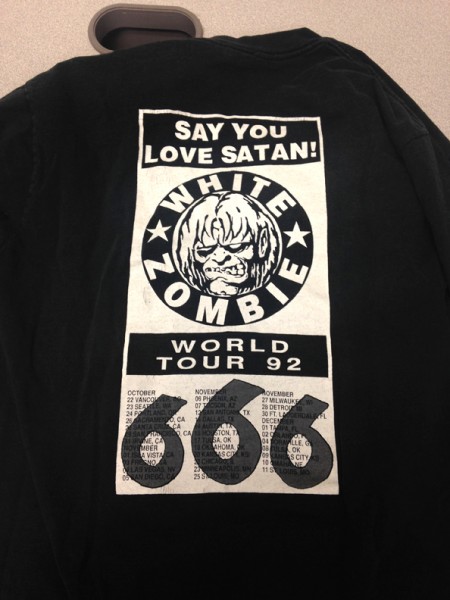 White Zombie 1992 Tour long sleeve shirt