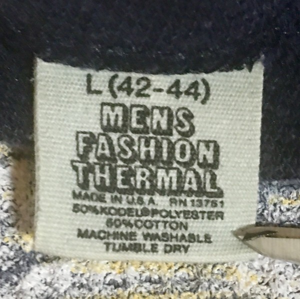 Mens Thermal Fashion Tag