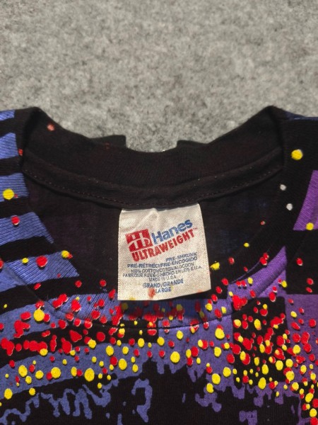 Jimi Hendrix Hanes Ultraweight Tag 1992 AOP Tee