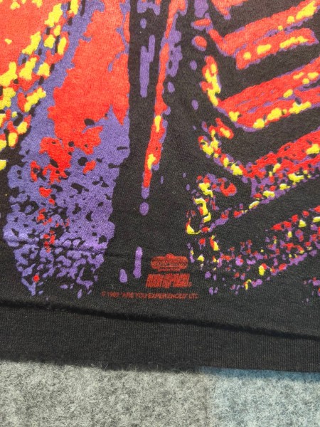 Jimi Hendrix Hanes Ultraweight Tag 1992 AOP Tee