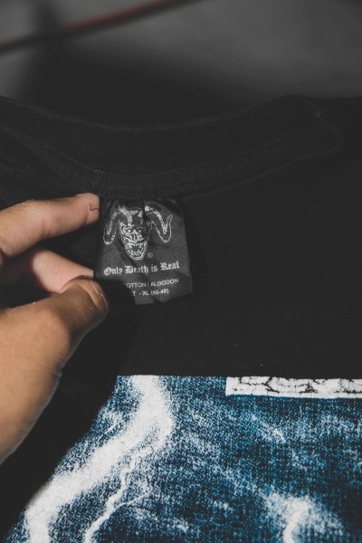 only death is real t-shirt tag