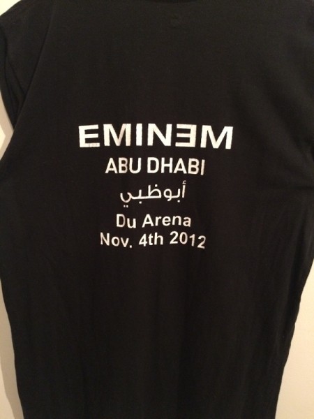 Eminem X Carhartt Abu Dhabi show shirt