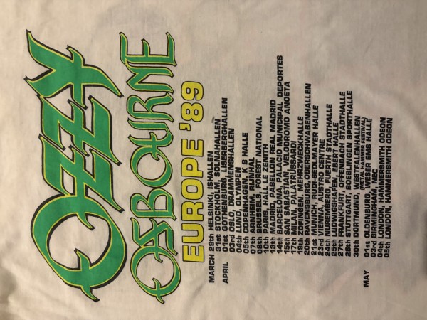 Ozzy 1988 No Rest Europe Tour T-Shirt