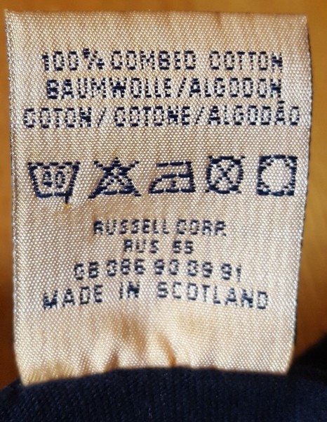 Jerzees 385 made in Scotland