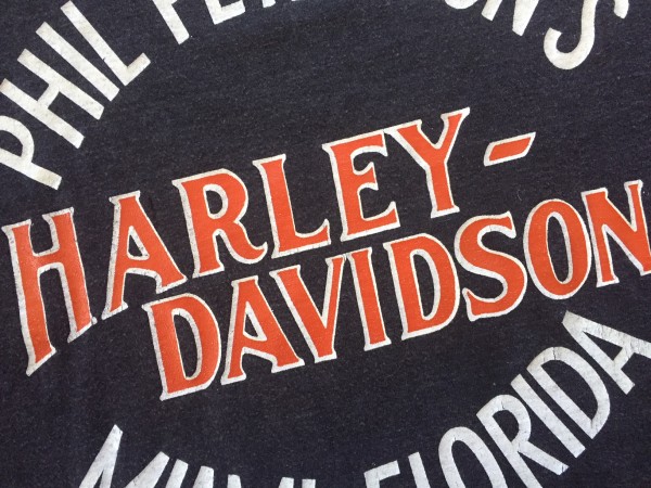 Harley Eagle Logo on 80s Mayo Spruce Tee