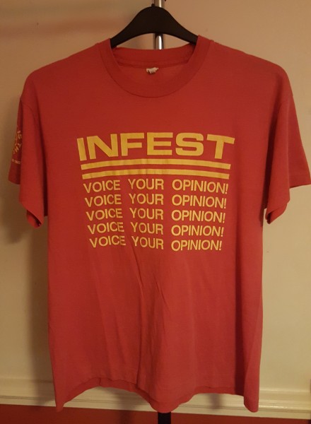 Vintage original 90/91 INFEST 'VOICE YOUR OPINION!' t-shirt
