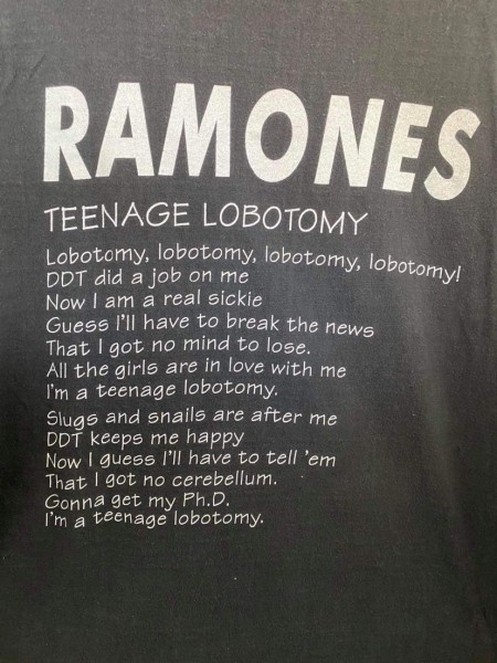 Ramones - Teenage Lobotomy, asian print?