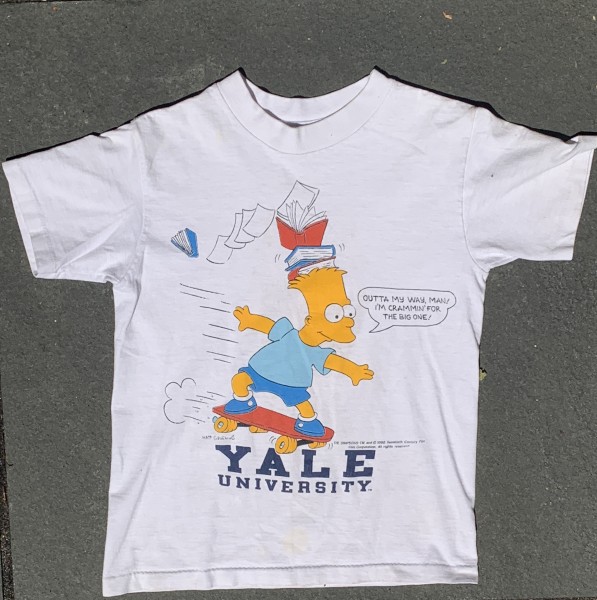 The Simpsons Bart Simpson Yale University Shirt