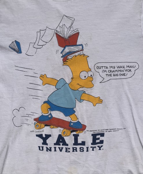 The Simpsons Bart Simpson Yale University Shirt