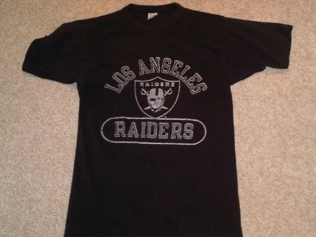 my prized vintage "los angeles" raiders shirt